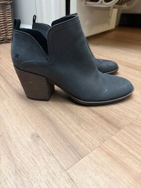 Lucky Brand Black Ankle Booties with Block Heel